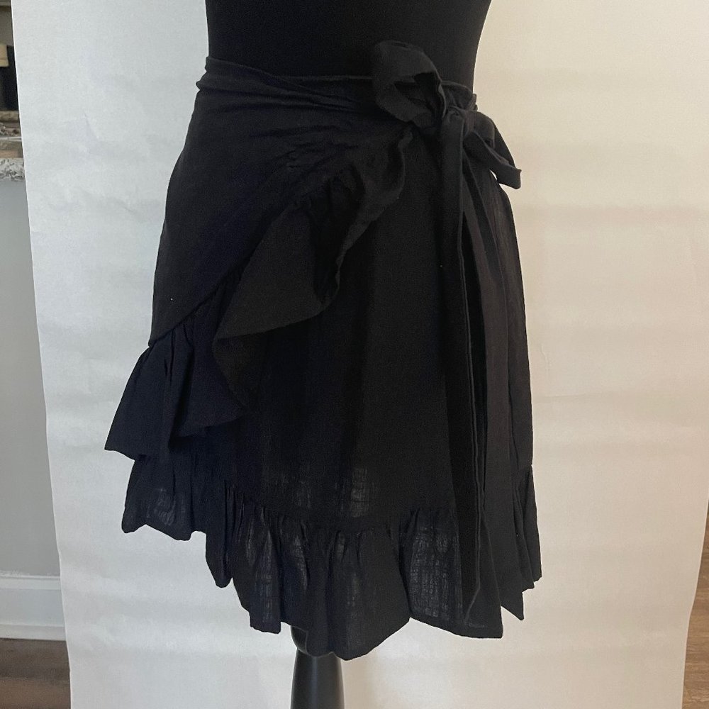 Black Wrap Skirt